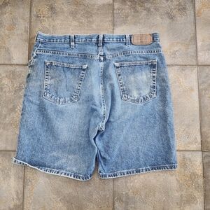 Vintage Y2K Faded Glory Men's 38 Denim Dad Skater Baggy Jean Jorts Shorts